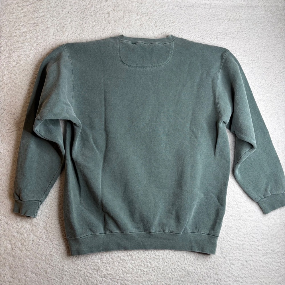 Vintage Authentic Pigment LL Bean Sweatshirt Mens XL Green Garment Dyed Crewneck - Picture 4 of 6